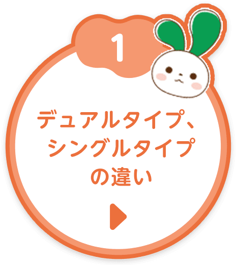 1 デュアルタイプ、シングルタイプの違い