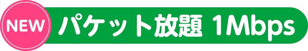NEW パケット放題 1Mbps