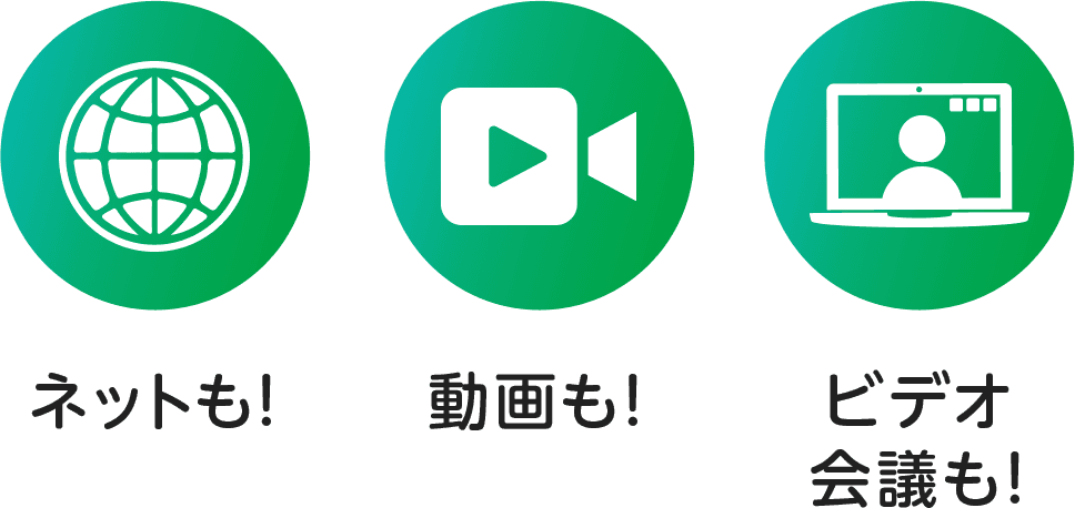 ネットも!動画も!ビデオ会議も!